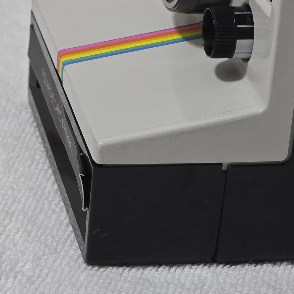 Polaroid One Step Instant Film Land Camera Rainbow Stripe Bundle Works‎ Vintage